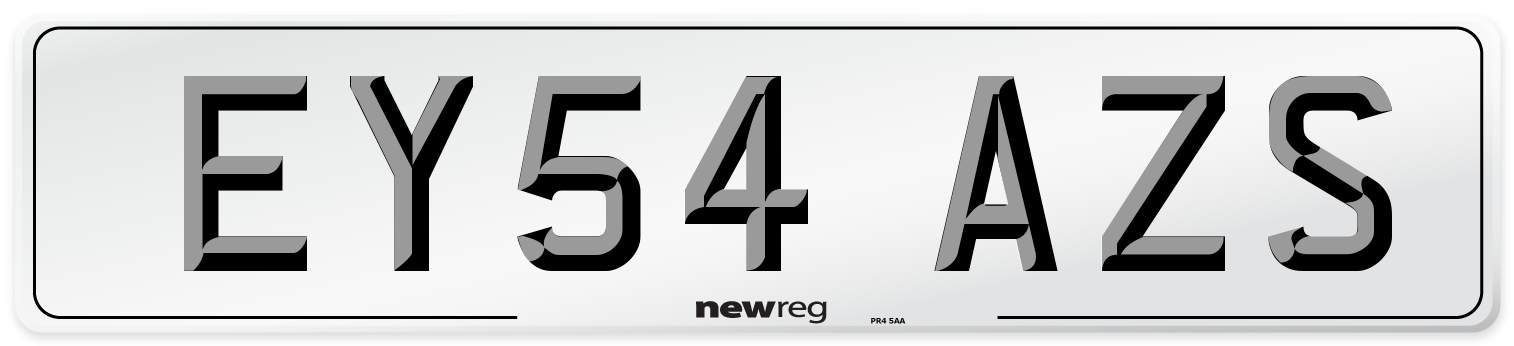 EY54 AZS Number Plate from New Reg